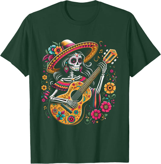 De Los Muertos La Catrina Day of the Dead Sugar Skull Women T-Shirt - T-Shirt | Forest