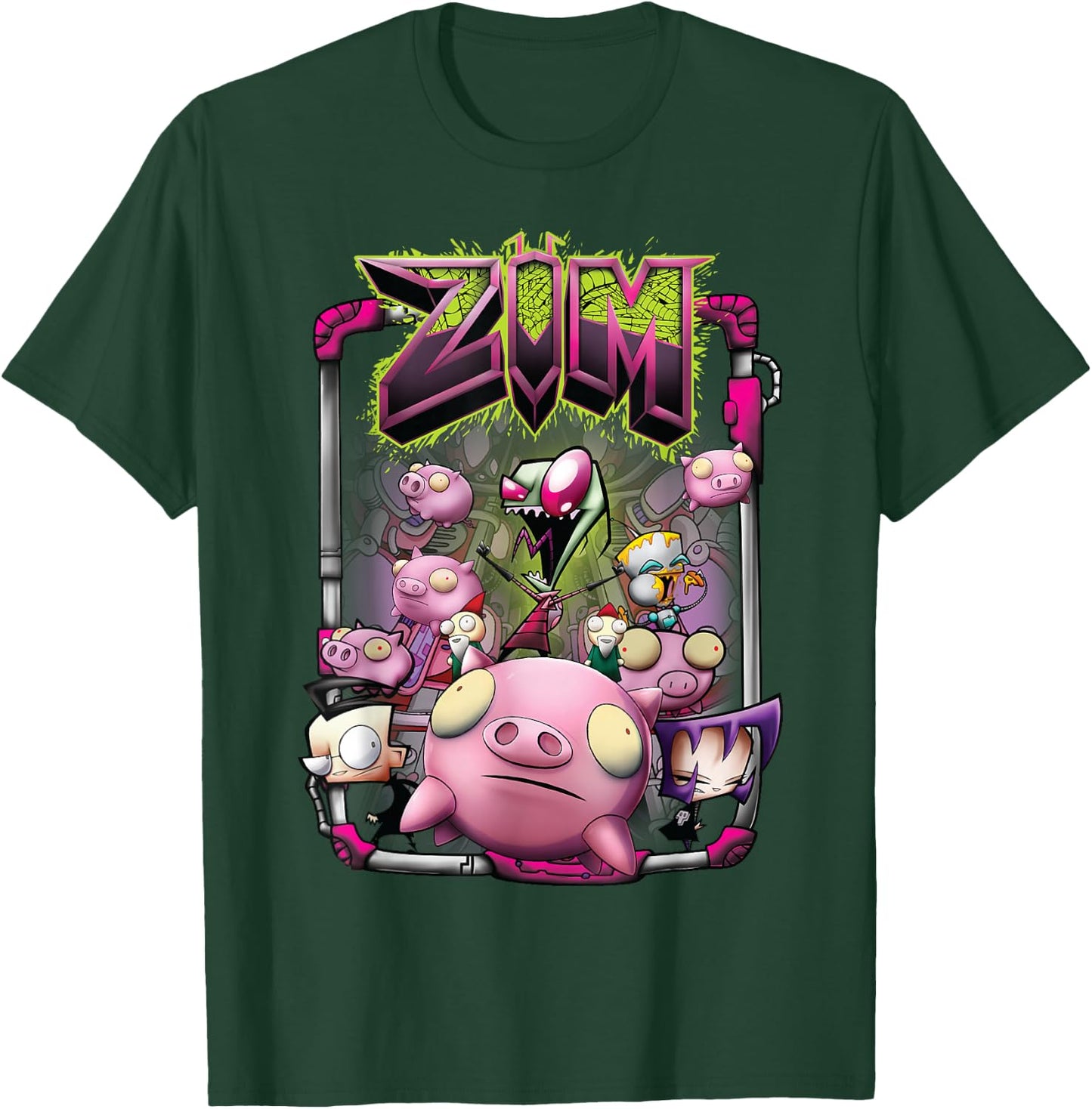 Nickelodeon Invader Zim Rubber Piggy Army T-Shirt - T-Shirt | Forest