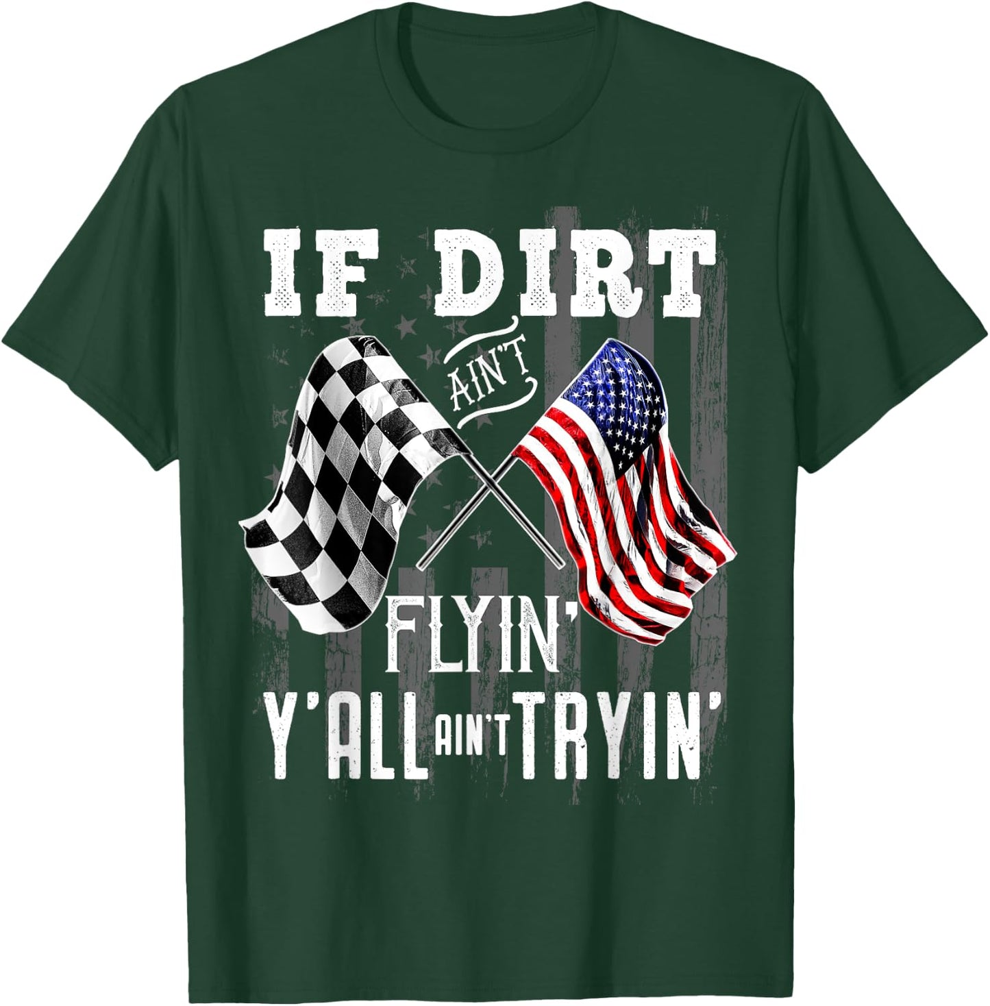 Dirt Track Racing Motocross Stock Car Racing Gift T-Shirt - T-Shirt | Forest