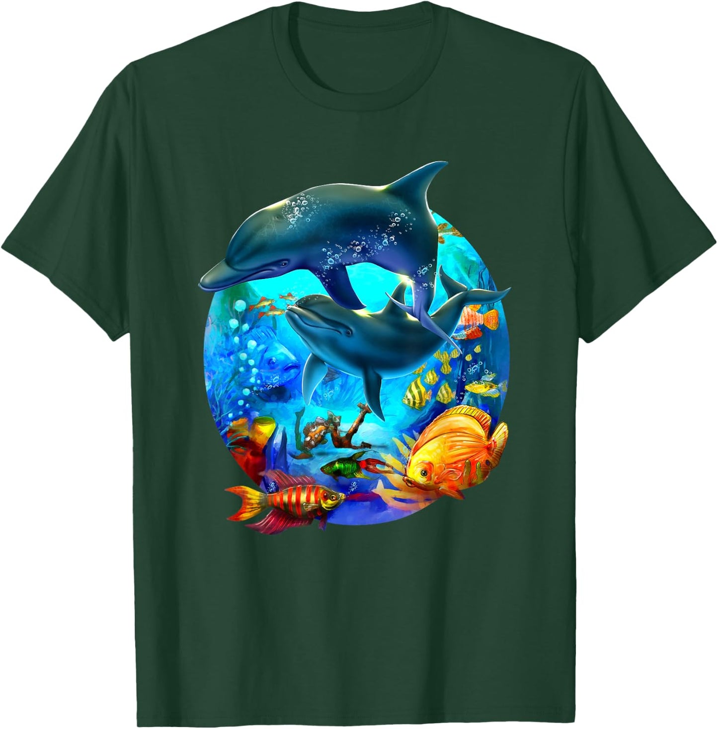 Dolphin Sea Life Save the Sea Marine Biology Aquarium T-Shirt - T-Shirt | Forest