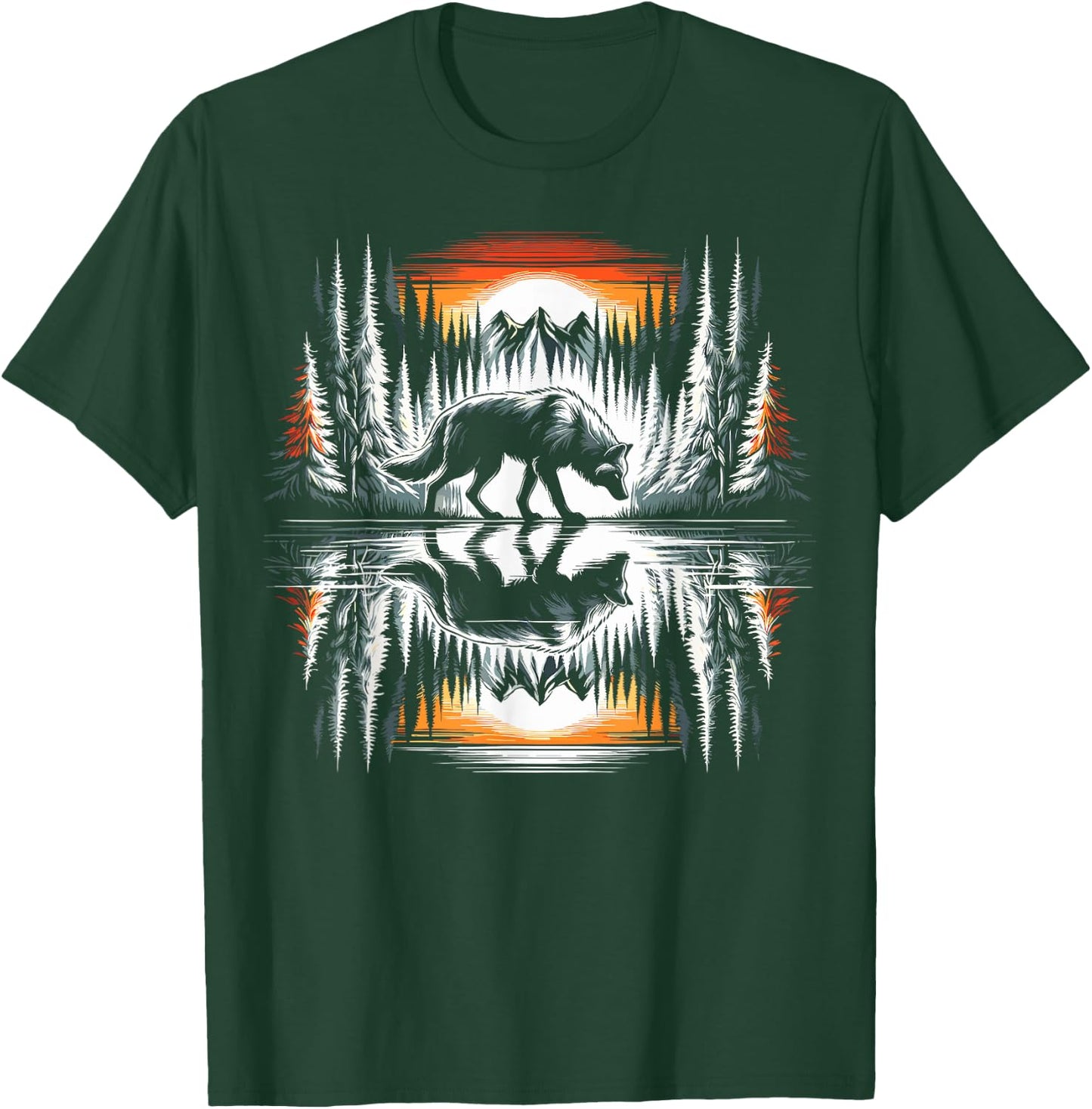 Wolf Forest Nature Wildlife T-Shirt - T-Shirt | Forest
