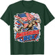 Dinosaur 4th of July T Rex Funny Amerisaurus Rex Boys Men T-Shirt - T-Shirt | Forest