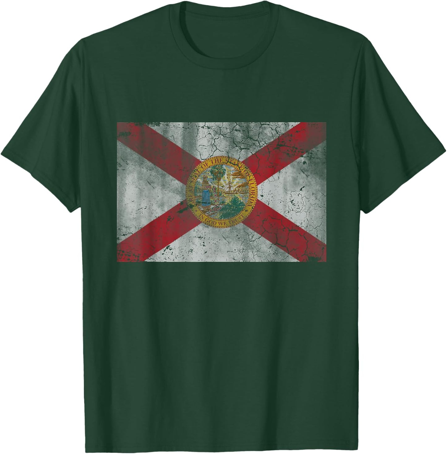 Florida Flag Vintage Fade Men Women Kids Youth Toddlers T-Shirt - T-Shirt | Forest