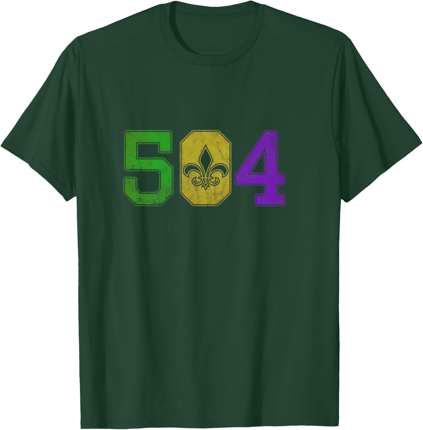 Mardi Gras 504 T Shirt Nola New Orleans Louisiana LA 2019 T-Shirt - T-Shirt | Forest