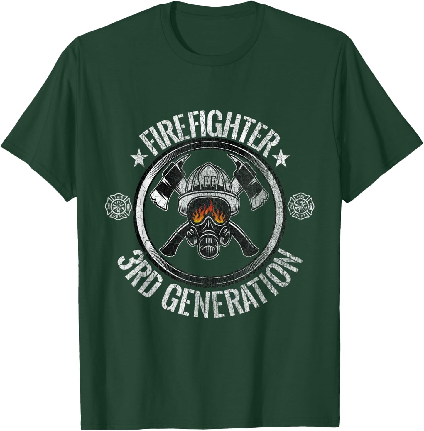 Firefighter Academy 3RD Generation Firefighter Axe Gift T-Shirt - T-Shirt | Forest