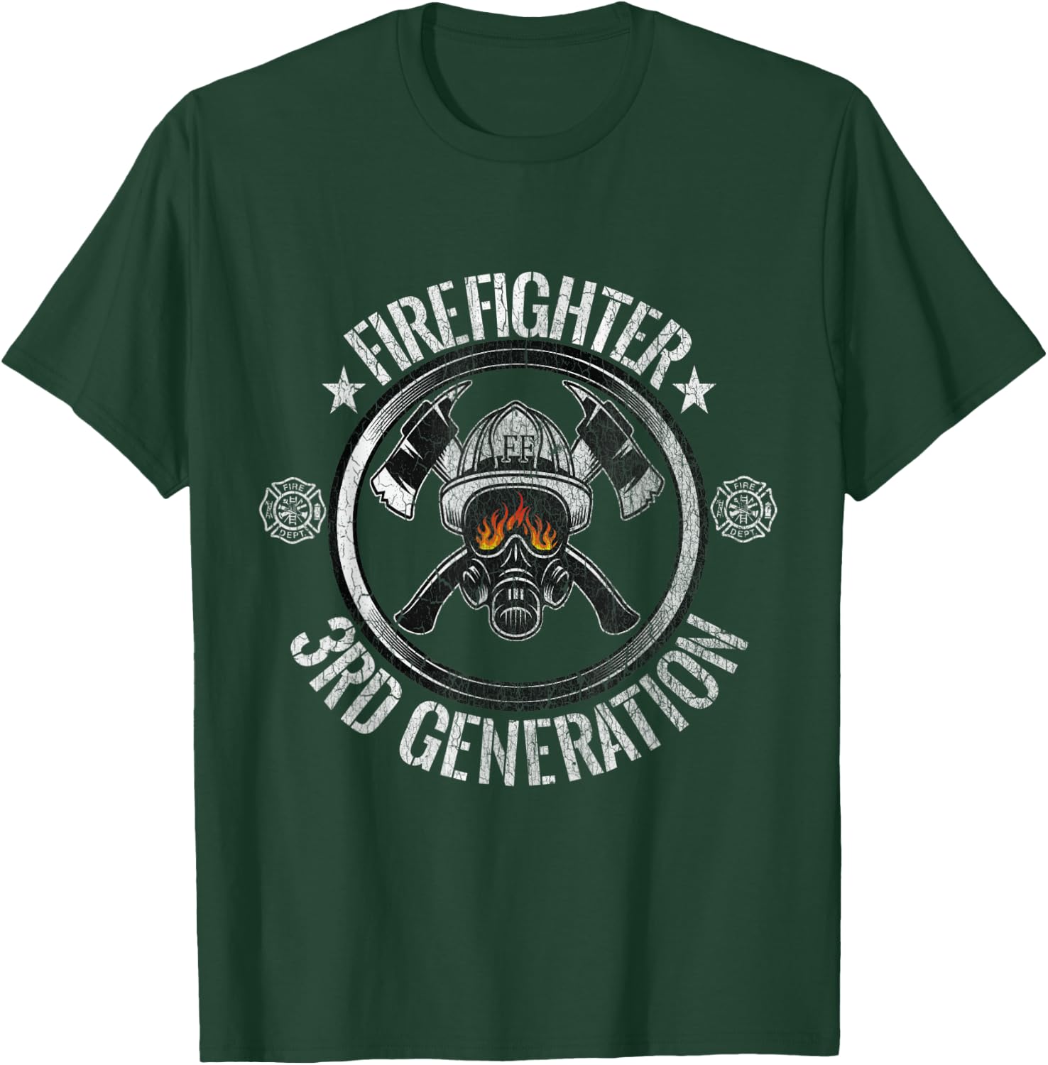 Firefighter Academy 3RD Generation Firefighter Axe Gift T-Shirt - T-Shirt | Forest