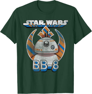 Star Wars BB-8 Episode 7 Rebel Logo With Stripes T-Shirt - T-Shirt | Forest