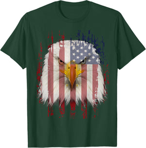 USA Eagle With American Flag T-Shirt - T-Shirt | Forest