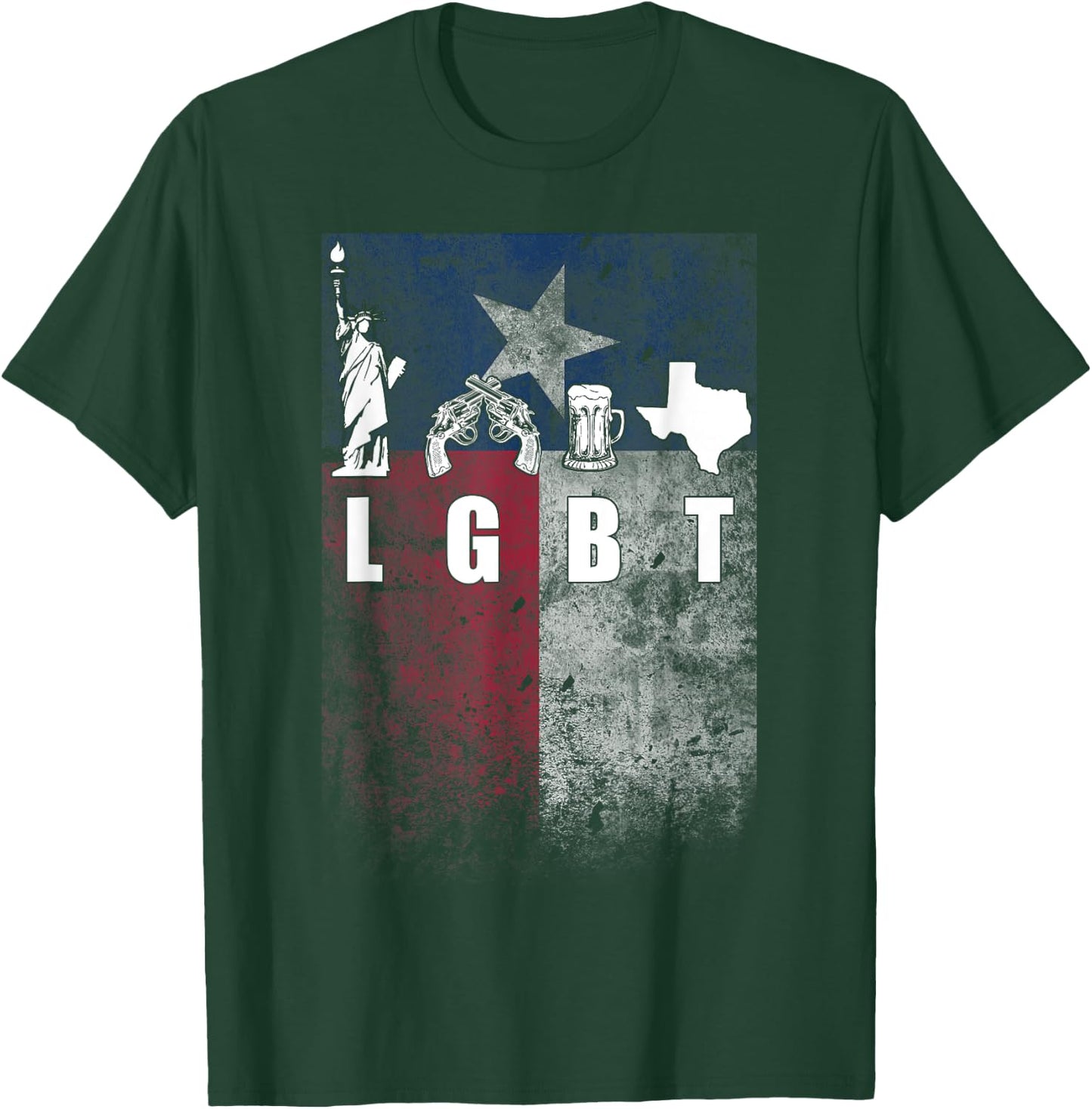Liberty Guns Beer TEXAS! T-Shirt - T-Shirt | Forest