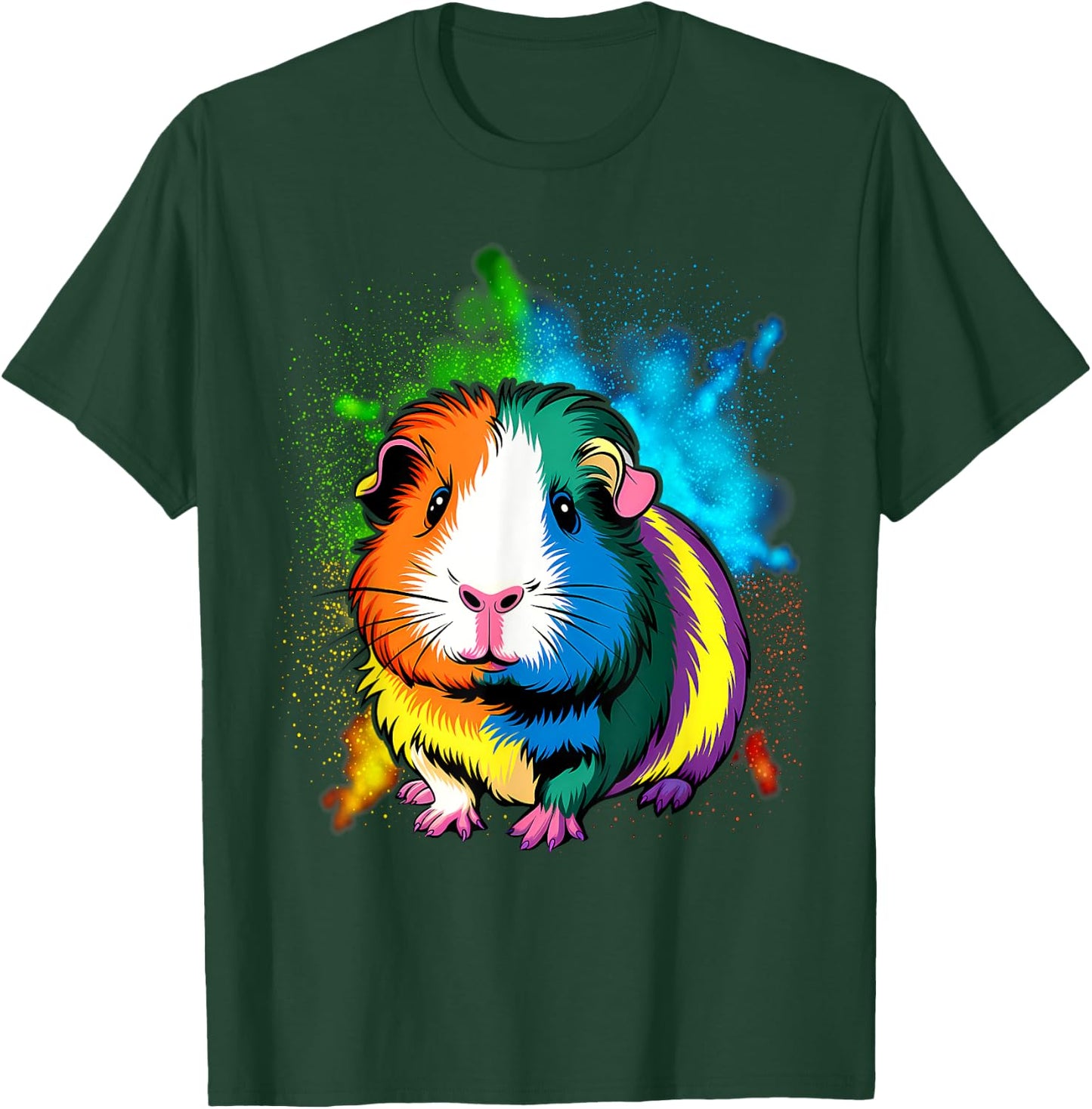 Cute Guinea Pig Rainbow Design for Guinea Pig Lovers T-Shirt - T-Shirt | Forest