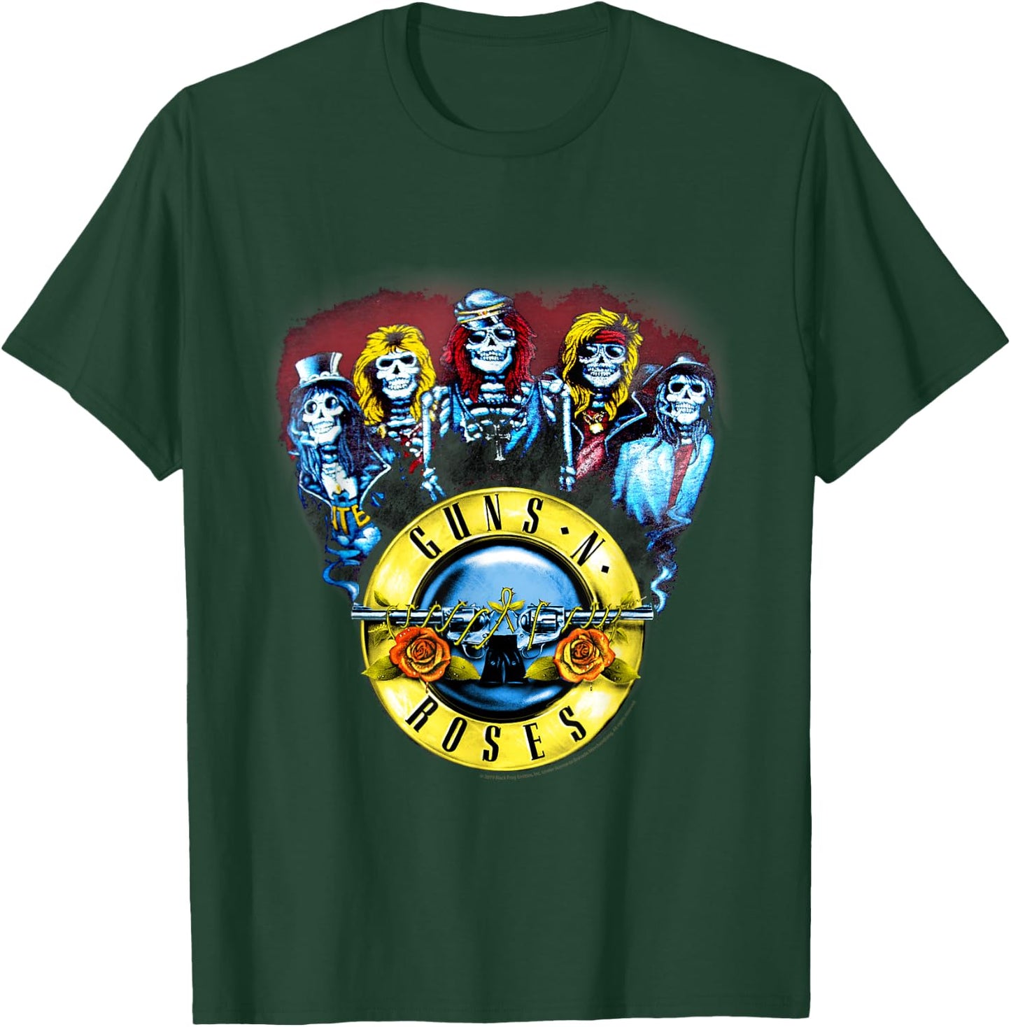 Guns N' Roses Official Skeletons & Bullets Small T-Shirt - T-Shirt | Forest