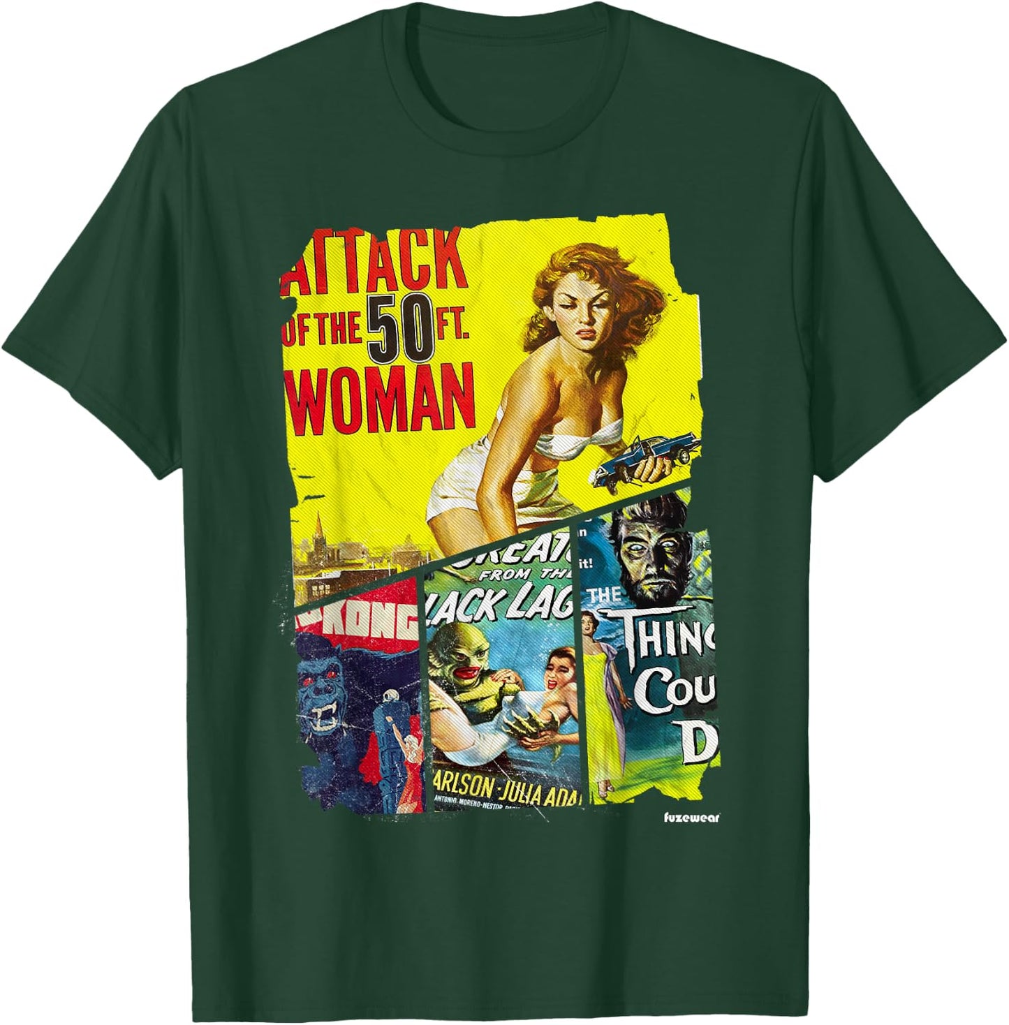 Vintage Style Sci Fi Movie Poster Collage T-Shirt - T-Shirt | Forest