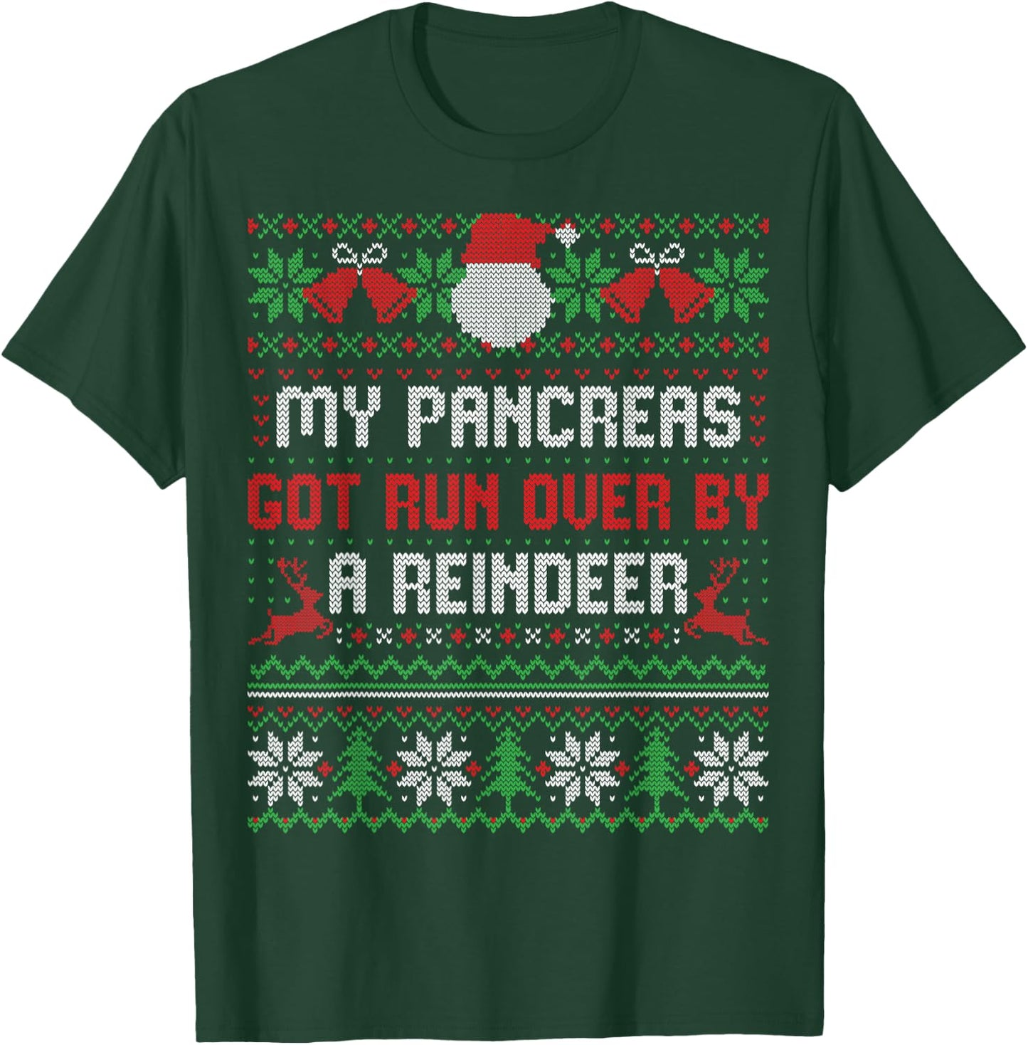 T1D Diabetic Type 1 Diabetes Awareness Christmas Men Women T-Shirt - T-Shirt | Forest