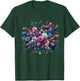 Vintage Flowers Women Wildflower Graphic Floral Gardening T-Shirt - T-Shirt | Forest