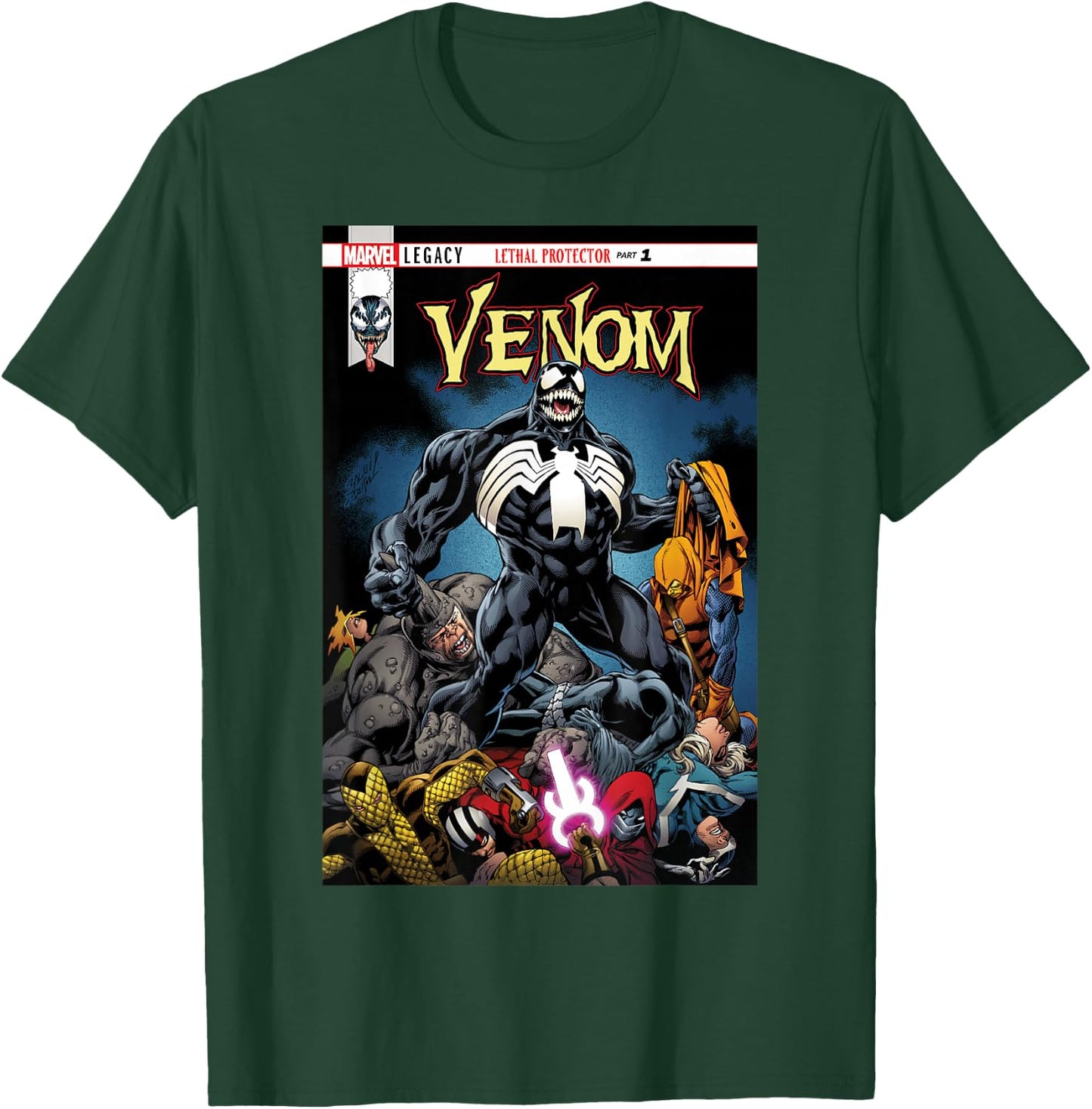 Marvel Venom Lethal Pileup Comic Cover Graphic T-Shirt - T-Shirt | Forest