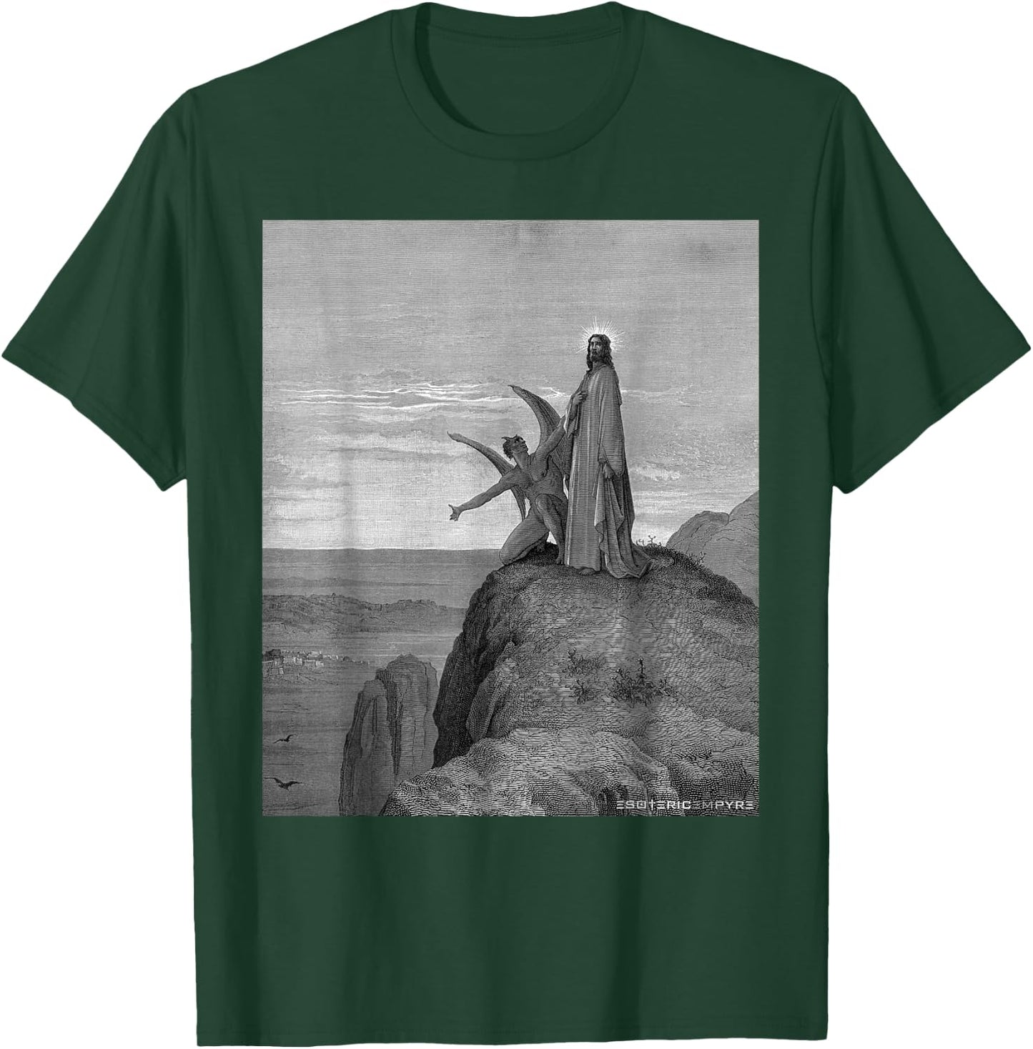 Jesus Satan Temptation by Gustave Dore T-Shirt - T-Shirt | Forest