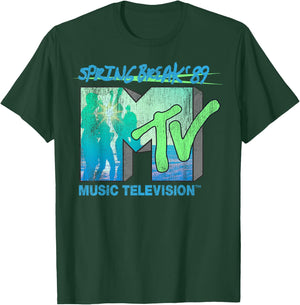 MTV Spring Break 89 Retro Beach Logo T-Shirt - T-Shirt | Forest