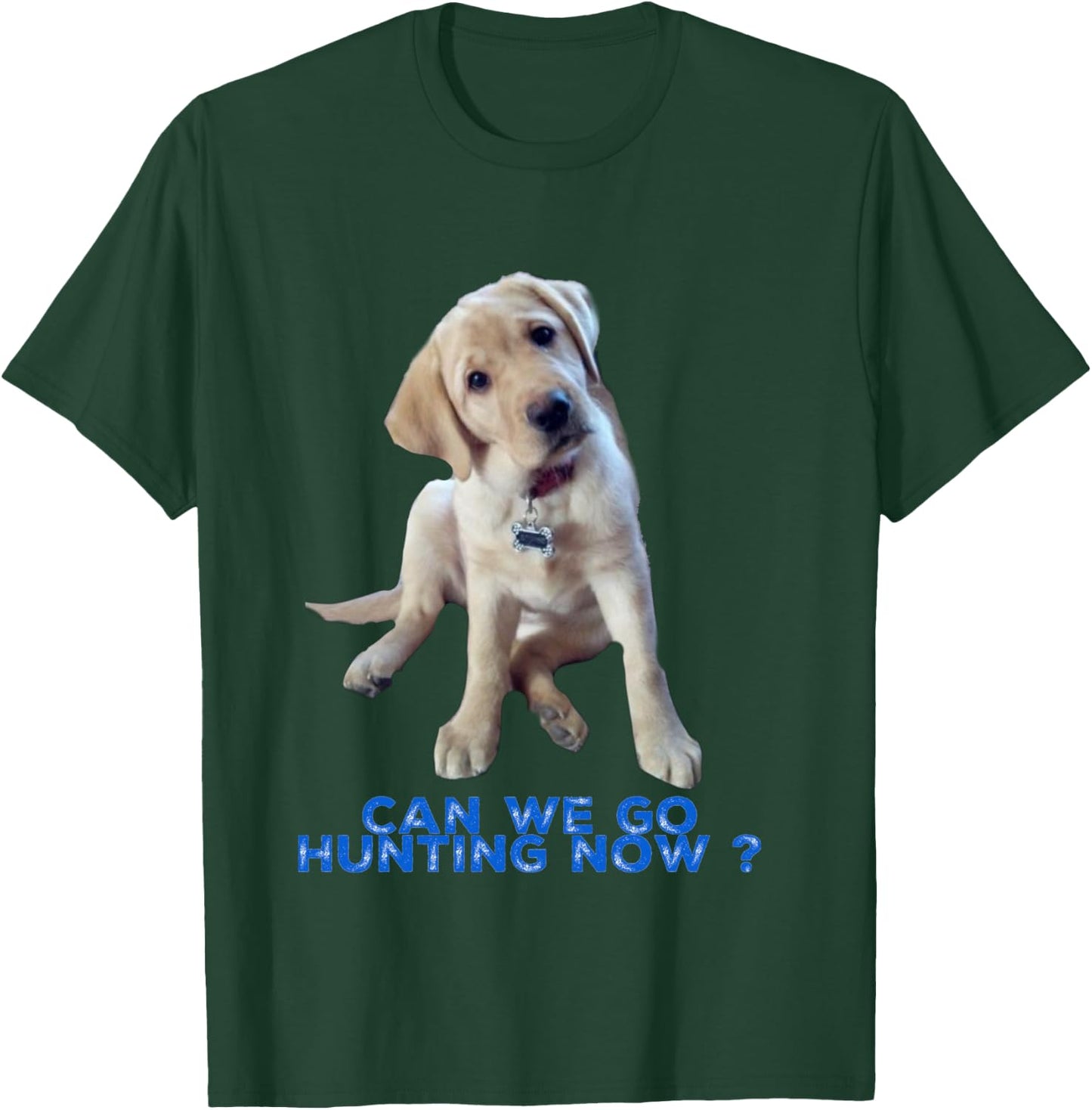 Yellow Lab can we go Hunting now Shirt T-Shirt - T-Shirt | Forest