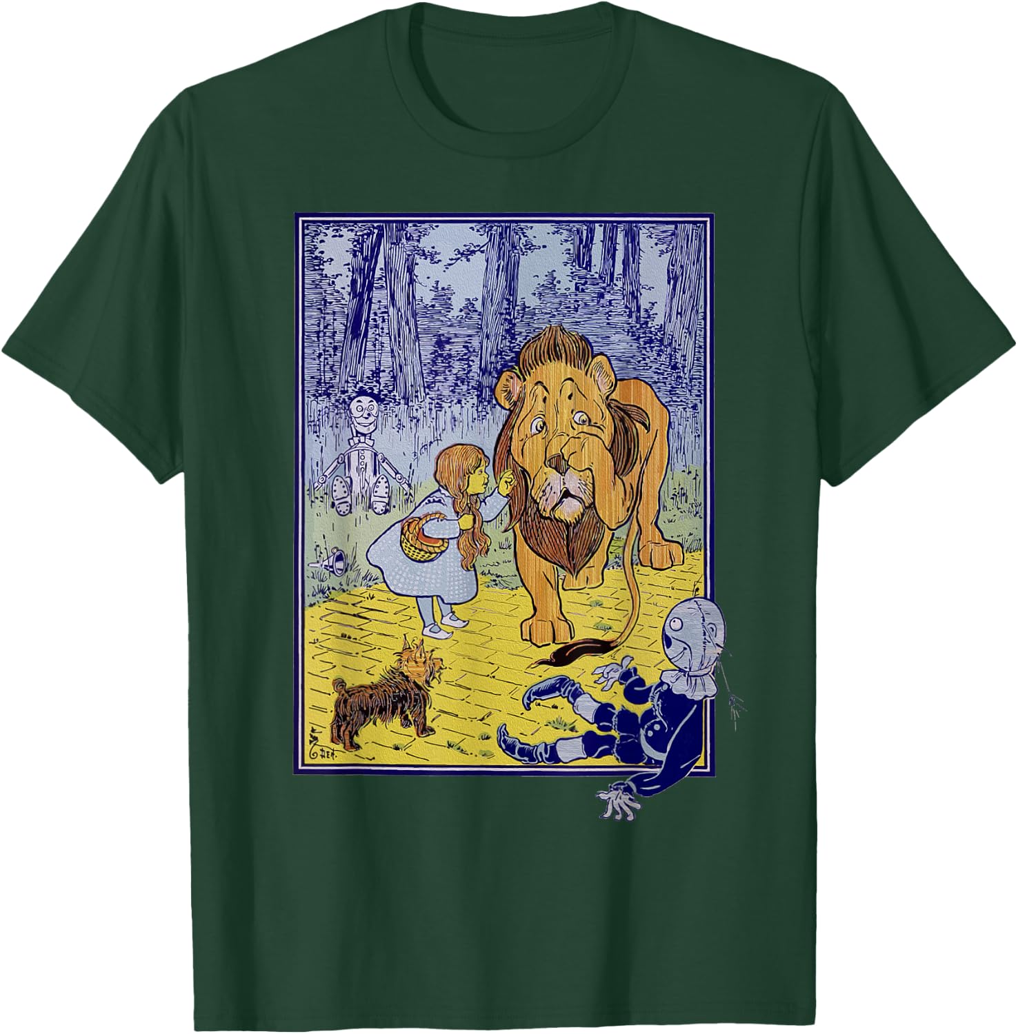 Retro Dorothy Slaps the Lion OZ Shirt Art-The Wizard Of OZ T-Shirt - T-Shirt | Forest