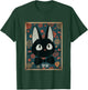 Vintage Kawaii Black Cat Face Cat Lover Japanese Anime Retro Men Women Girls Kids T-Shirt - T-Shirt | Forest