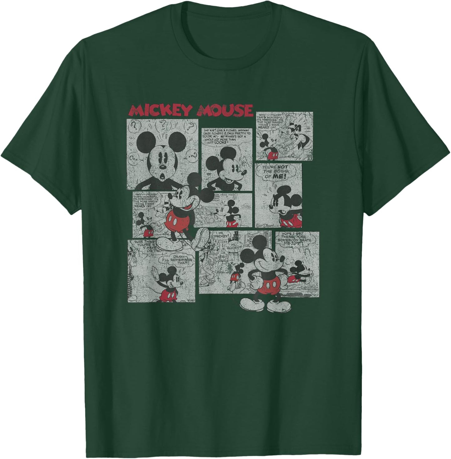 Disney - Mickey Mouse Comic Squares T-Shirt - T-Shirt | Forest