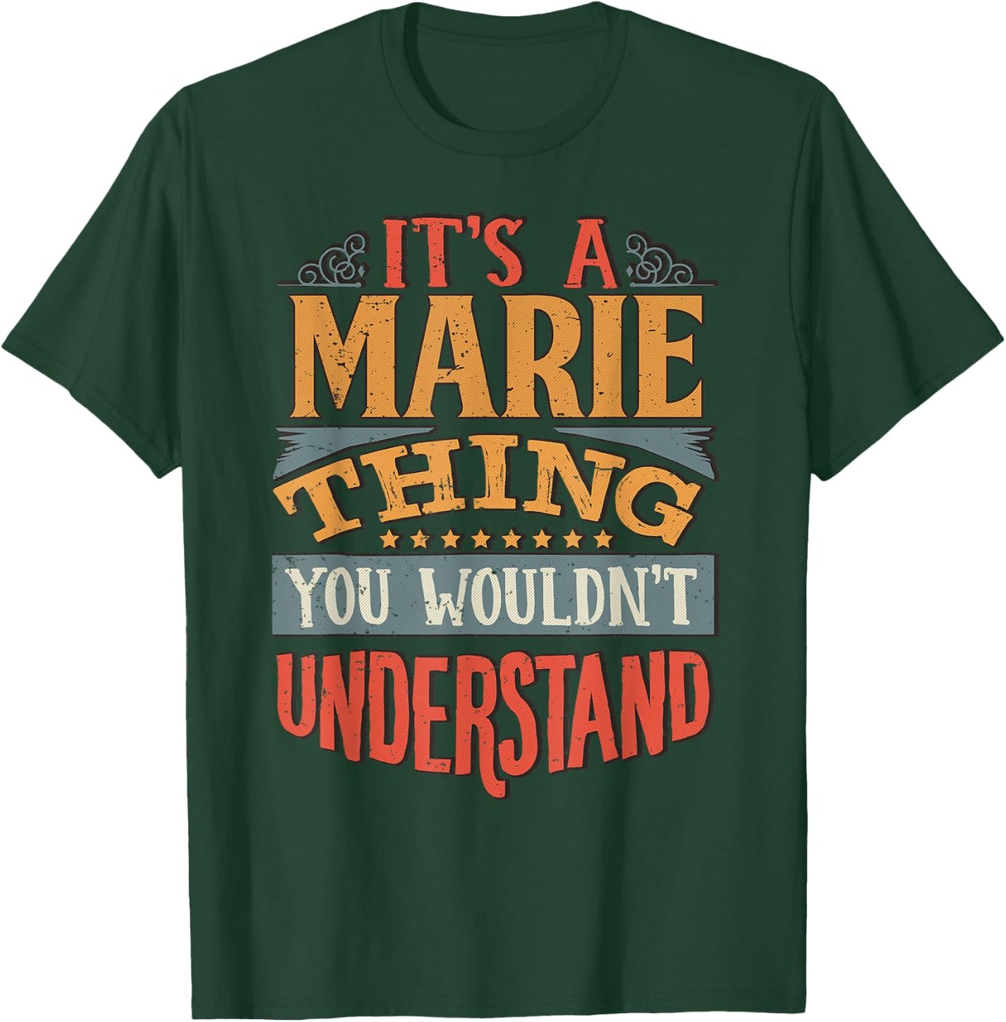 Marie Name T-Shirt - T-Shirt | Forest