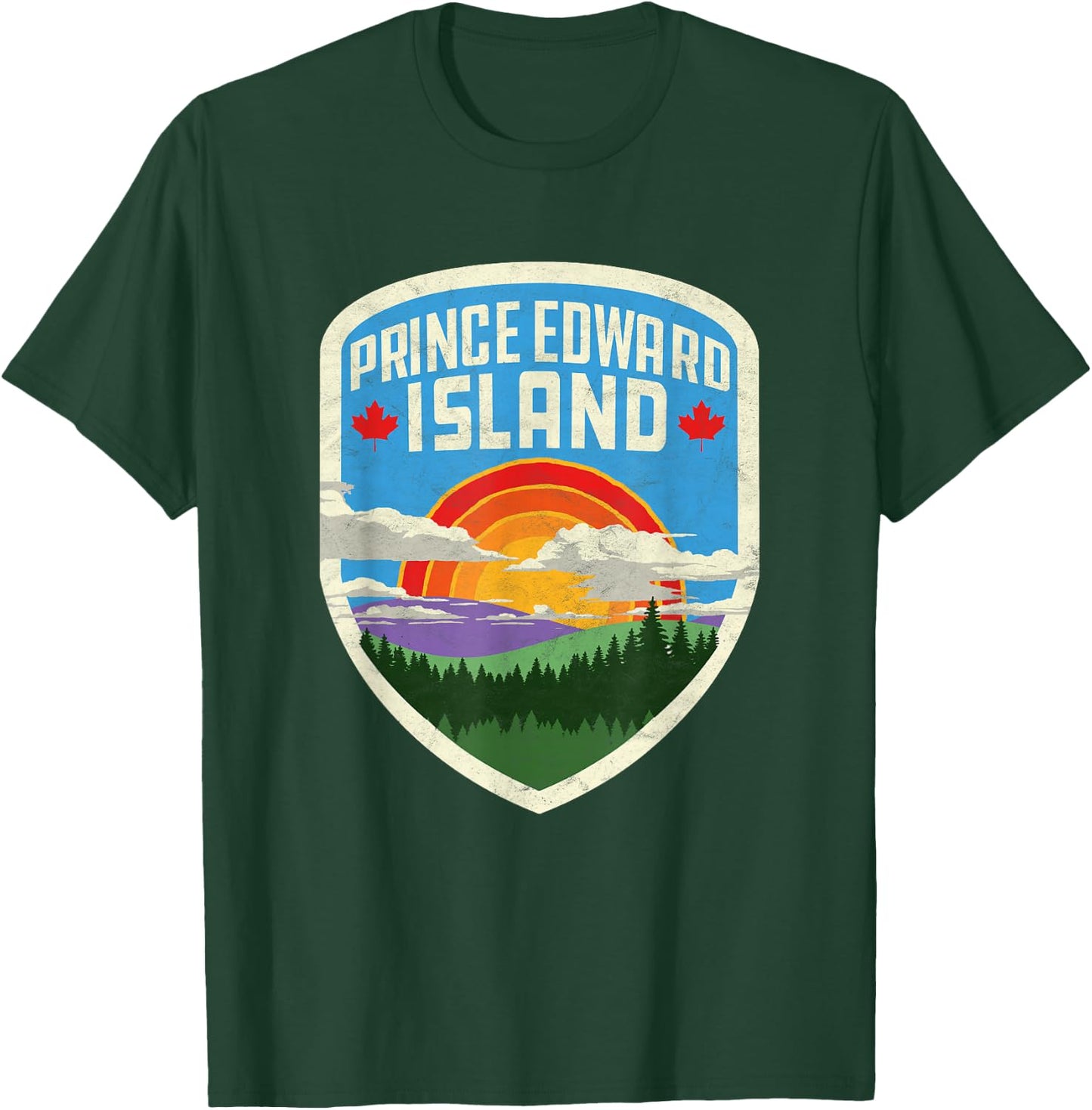 Prince Edward Island Canada Vintage Nature Outdoor T-Shirt - T-Shirt | Forest