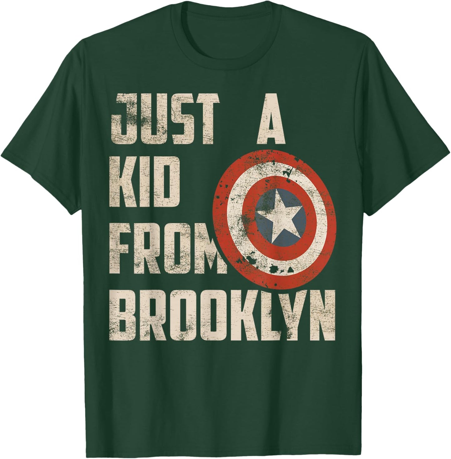 Marvel Captain America Just A Shield from Brooklyn T-Shirt - T-Shirt | Forest