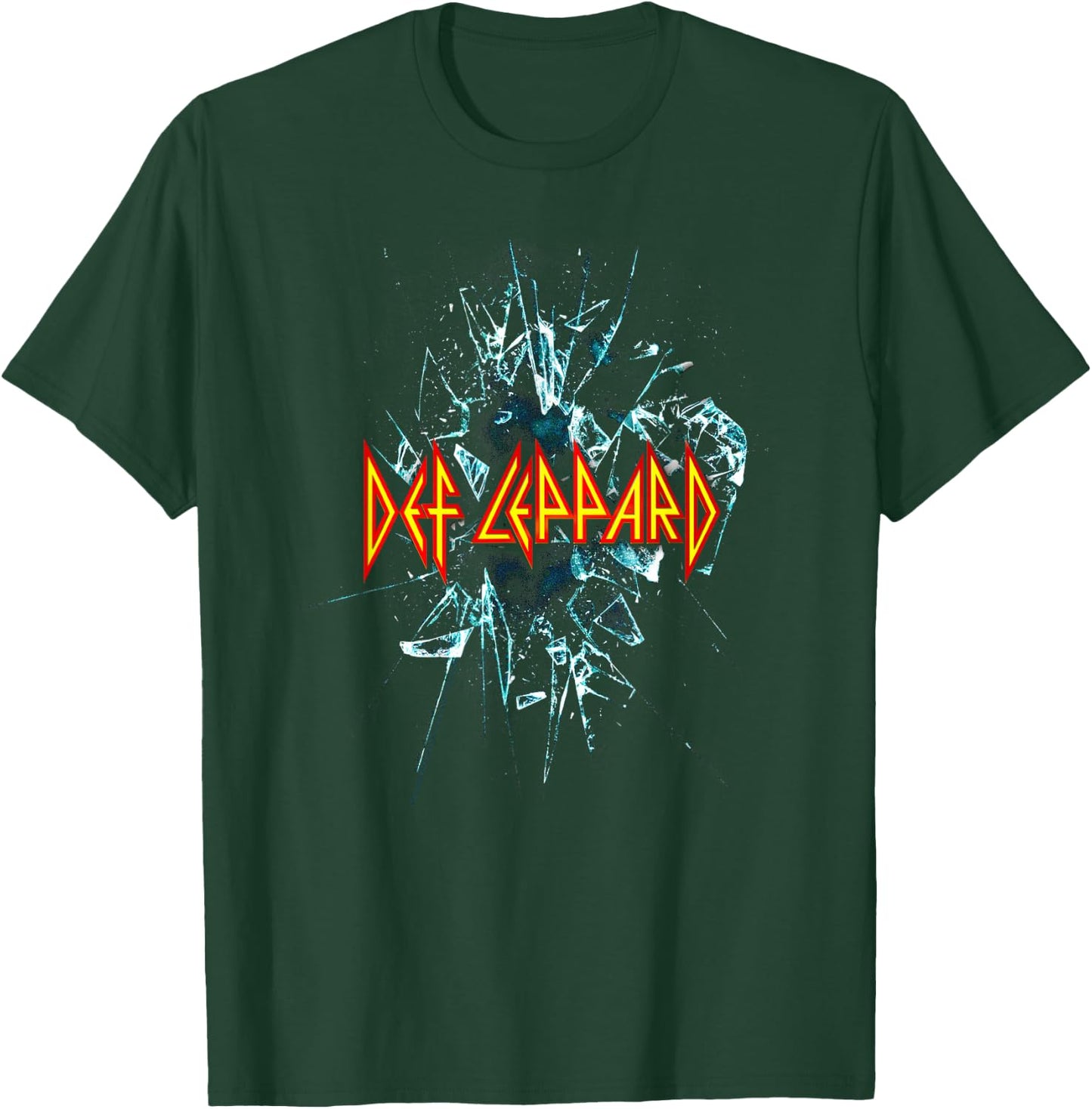 Def Leppard Classic Black Album - 100% Cotton, Adult Short Sleeve T-Shirt - T-Shirt | Forest