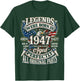 Legends Born in 1947 Vintage Patriotic Eagle 79th Birthday T-Shirt - T-Shirt | Forest