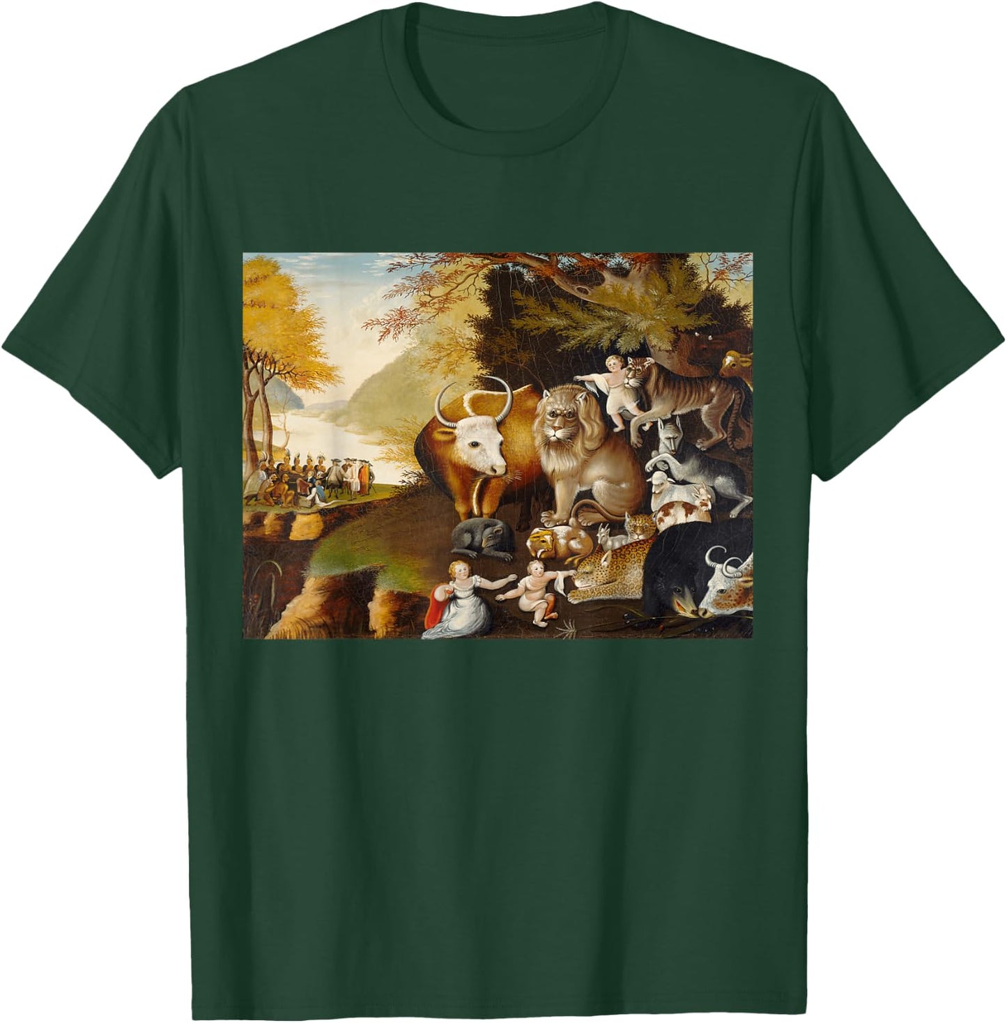 Edward Hicks's Peaceable Kingdom T-Shirt - T-Shirt | Forest