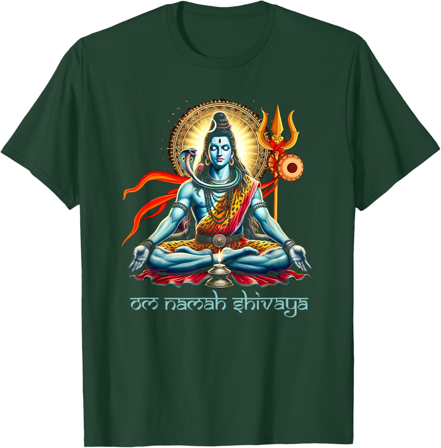 Shiva Hindu God Shiva Yoga Meditation Spiritual Religious T-Shirt - T-Shirt | Forest