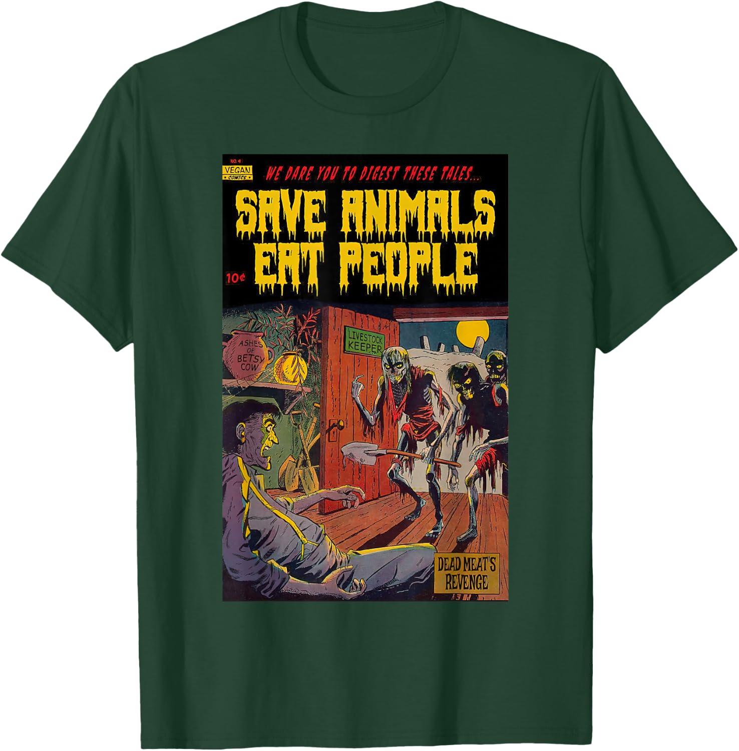 Save The Animals Eat People Vegan Animal Liberation T-Shirt - T-Shirt | Forest