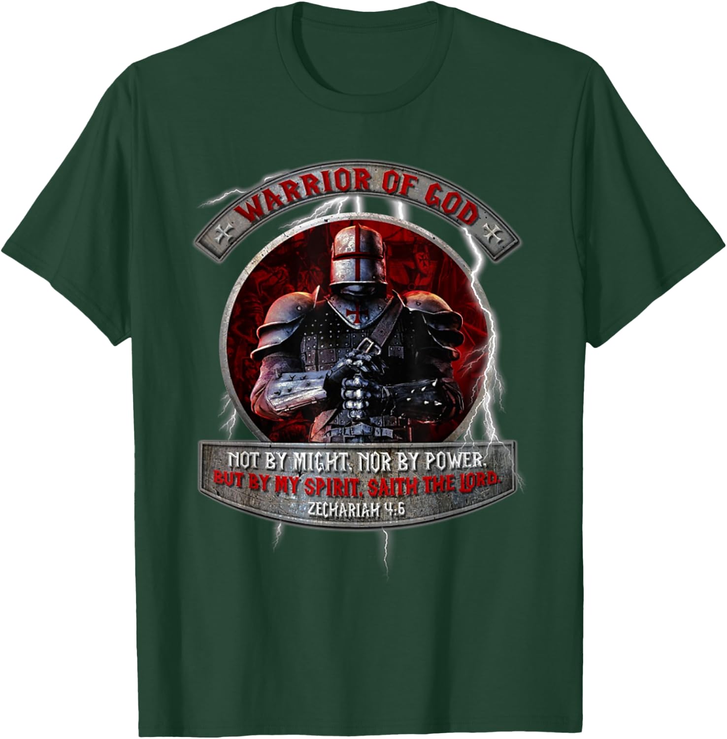 Warrior Of God not by might nor by power but by my spirit T-Shirt - T-Shirt | Forest