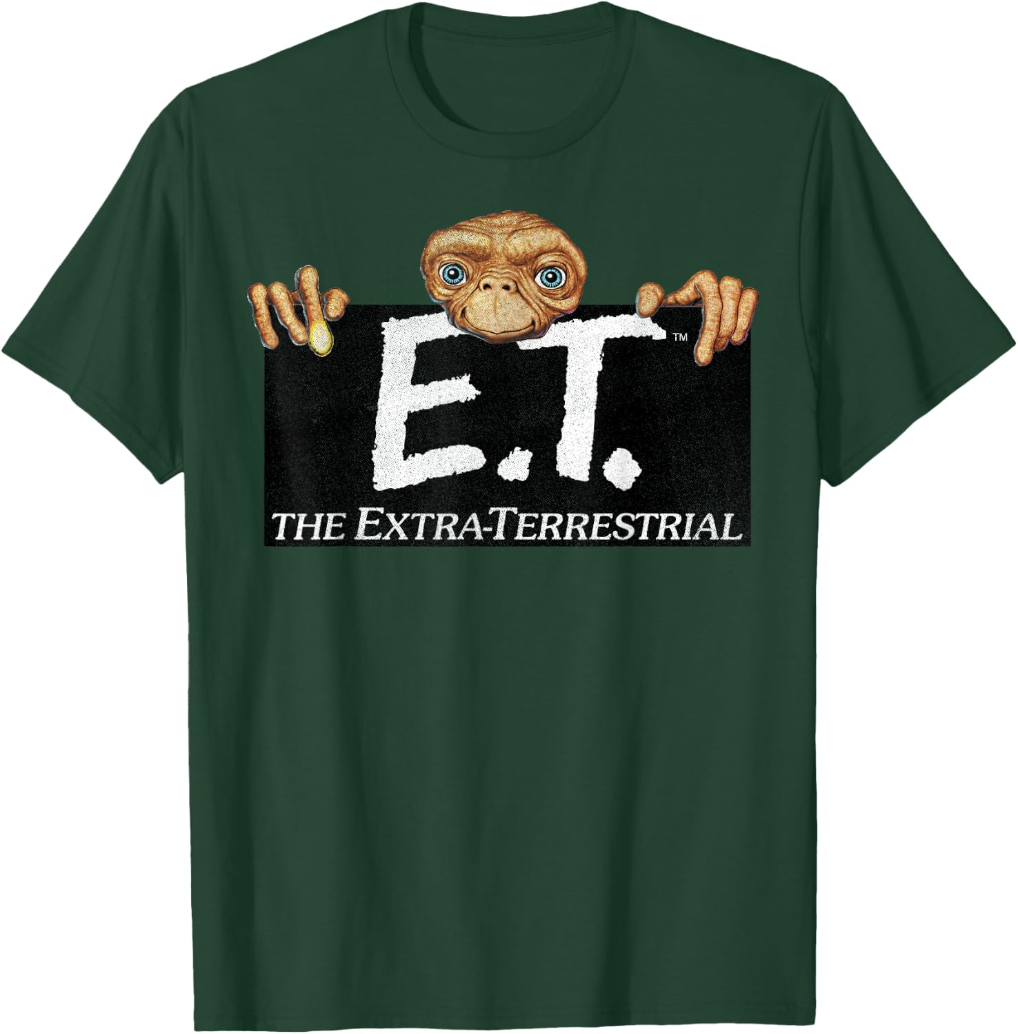 E.T. Terrestrial Hanging On A Movie Logo Graphic T-Shirt - T-Shirt | Forest