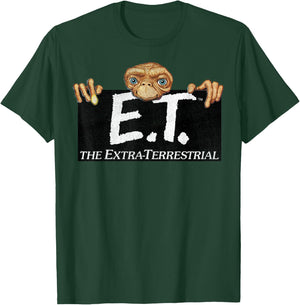 E.T. Terrestrial Hanging On A Movie Logo Graphic T-Shirt - T-Shirt | Forest