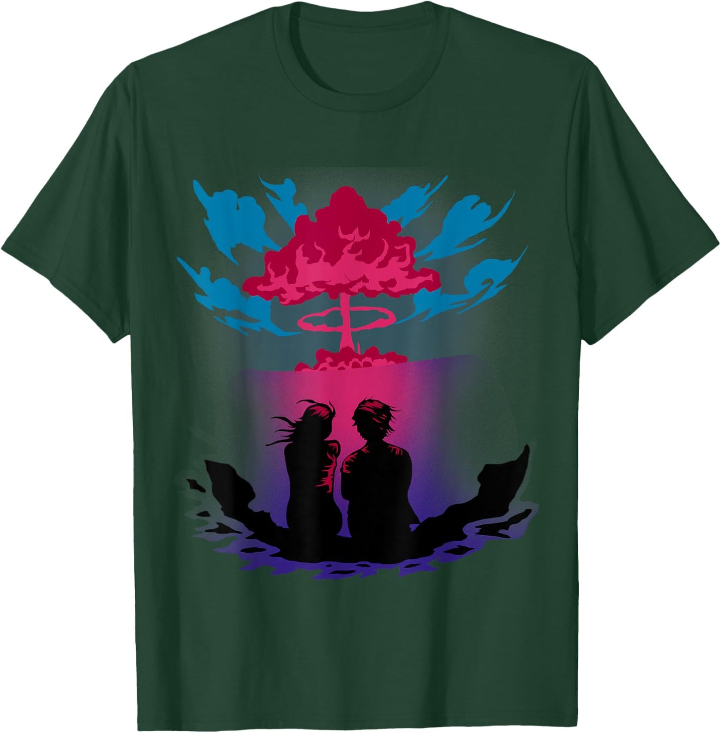 Nuke Atom Bomb Atomic Love Couple Fallout Hydrogen Gift T-Shirt - T-Shirt | Forest