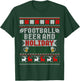 Football Beer And Holiday Cheer Christmas Ugly Sweater T-Shirt - T-Shirt | Forest
