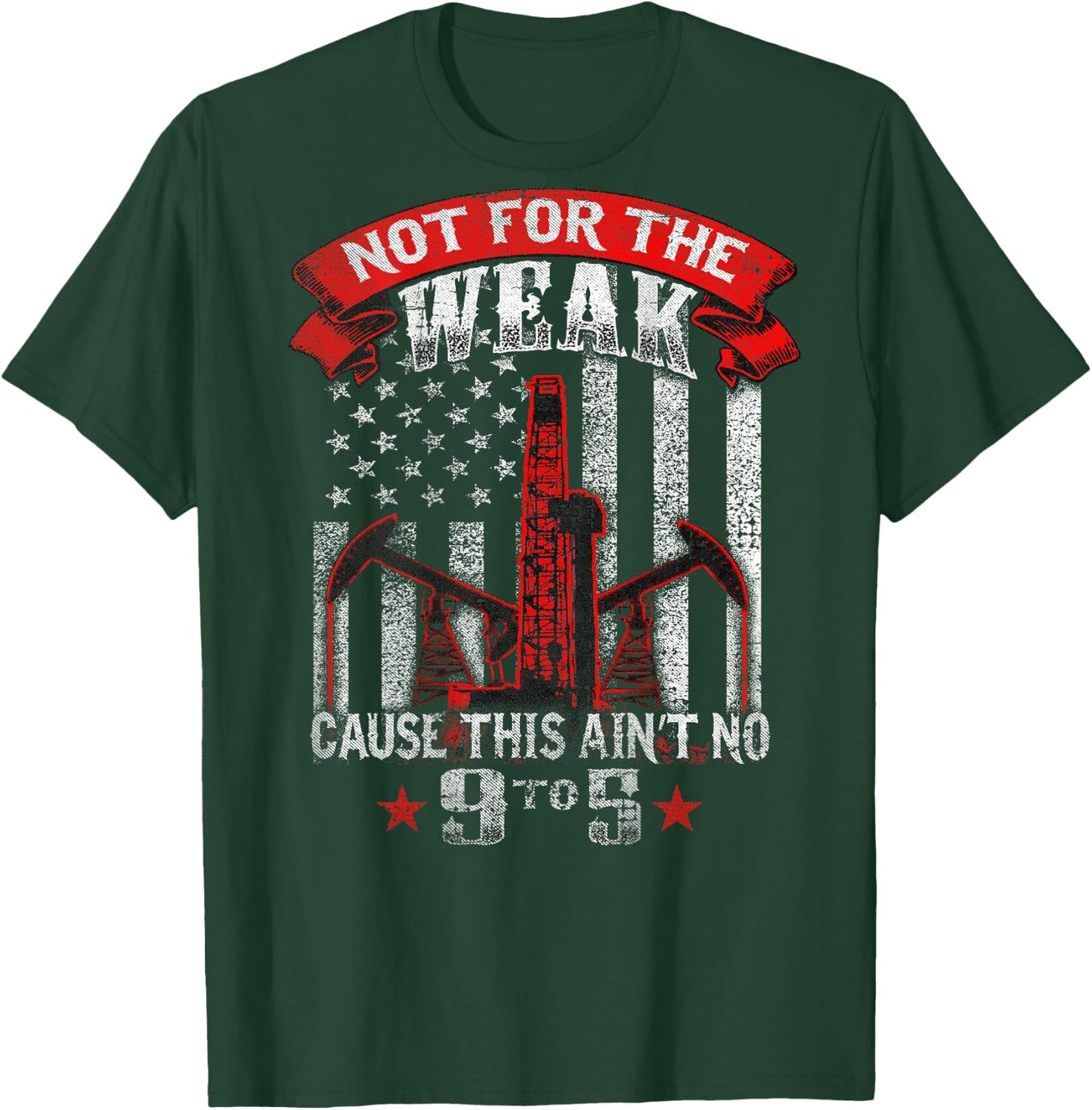 Roughneck Oilfield Trash , Not for the Weak, Men's Black Short Sleeve Classic Fit , Size Small T-Shirt - T-Shirt | Forest