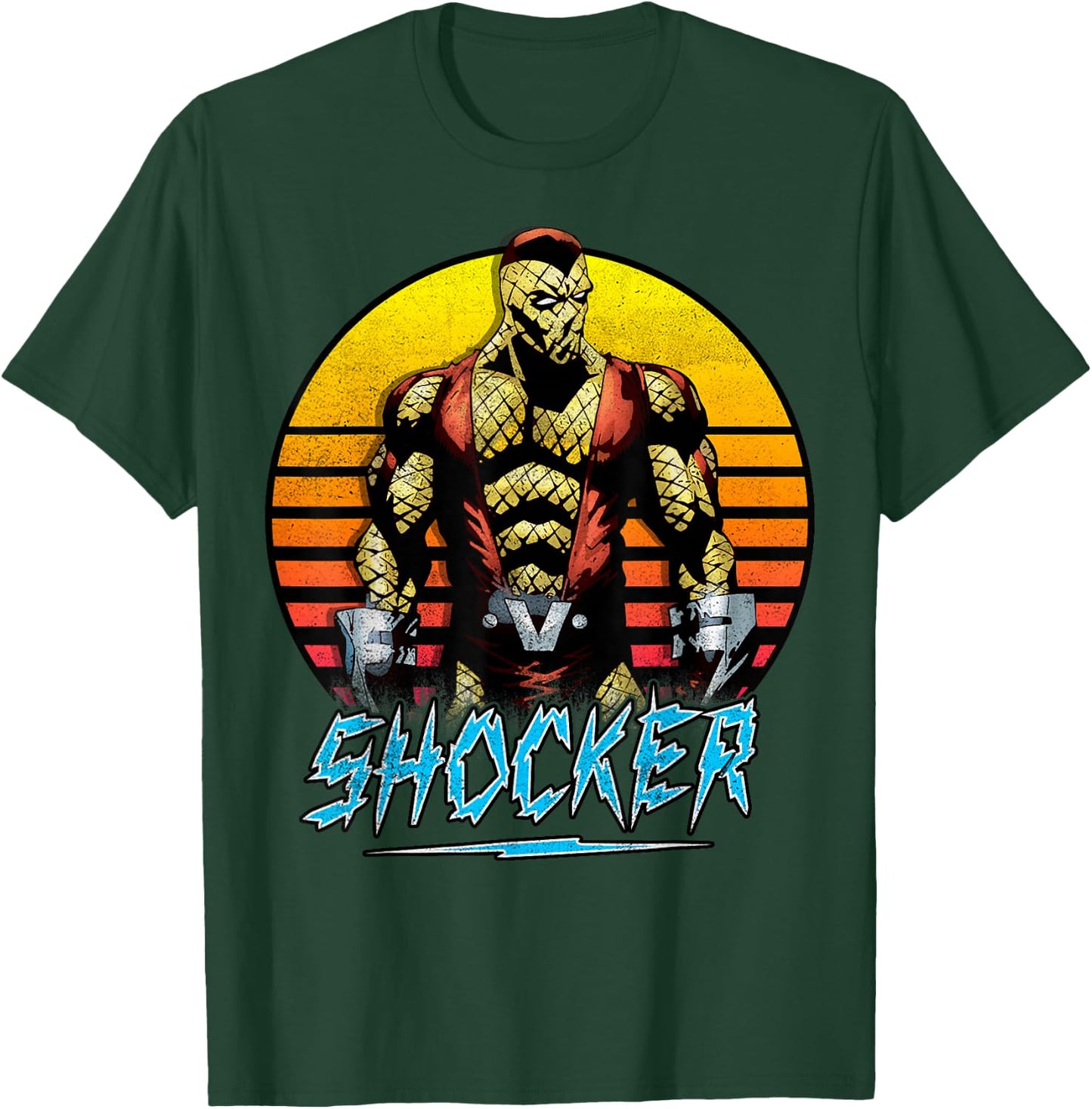 Marvel Shocker Retro 90's Spider-Man Sunset Graphic T-Shirt - T-Shirt | Forest