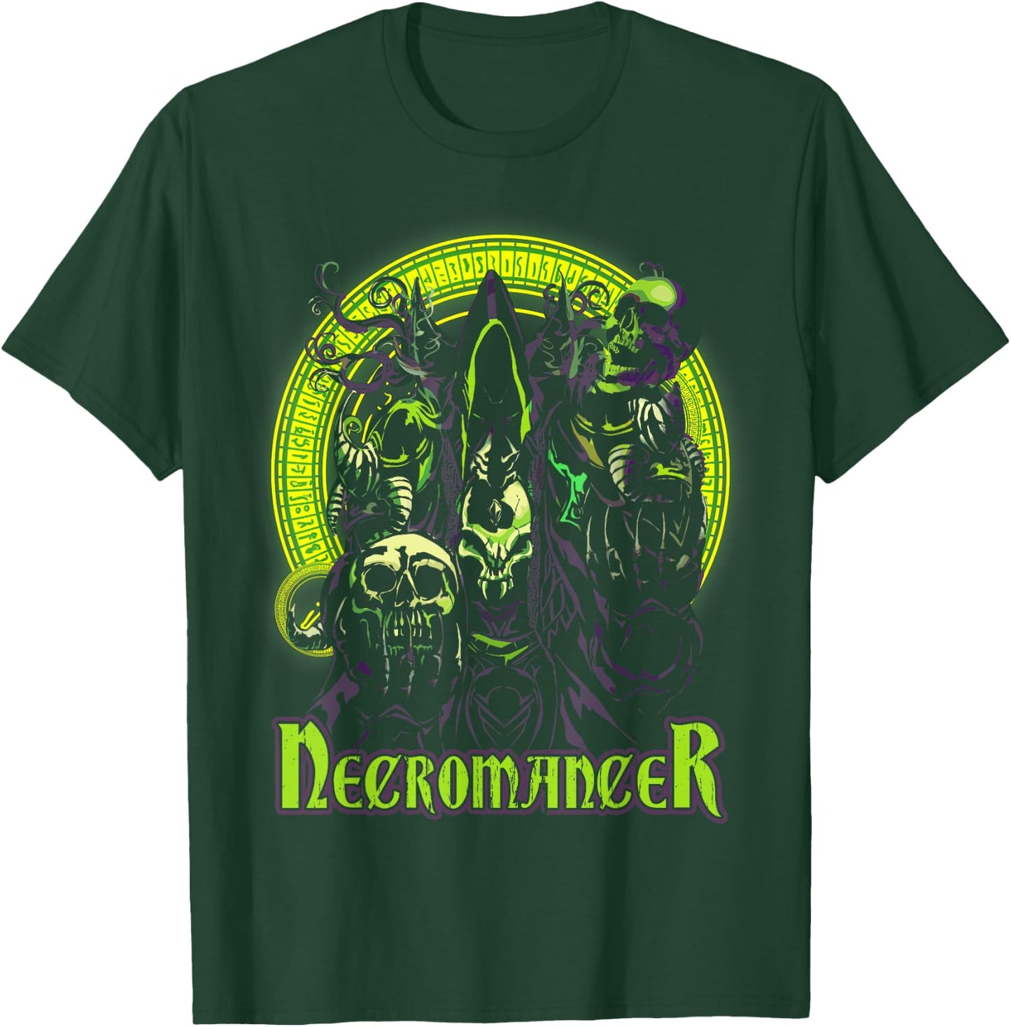 Necromancer Fantasy Magic Roleplaying Tabletop RPG Gamers T-Shirt - T-Shirt | Forest