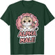 Cat Kitten Alpha Male Vintage floral tea cup pink lace doily T-Shirt - T-Shirt | Forest