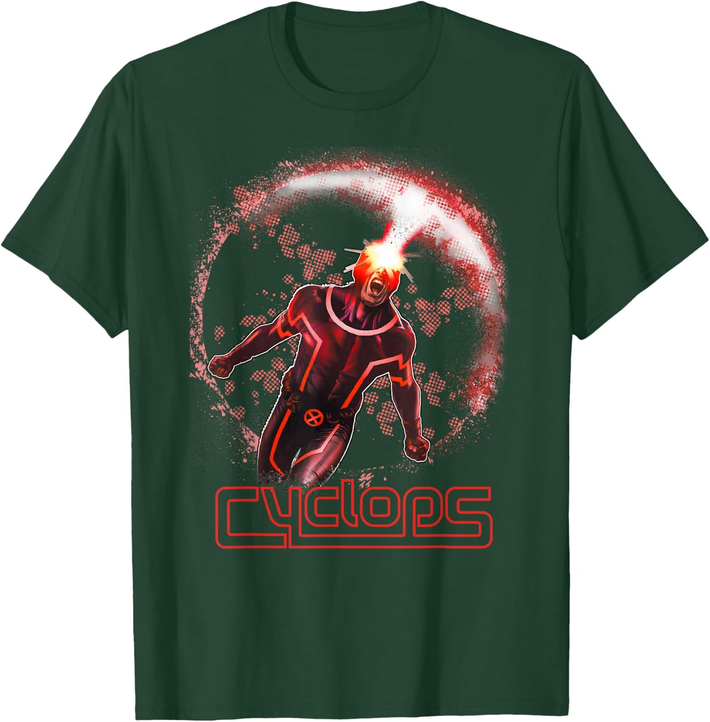Marvel X-Men Cyclops Optic Blast Circle Graphic T-Shirt - T-Shirt | Forest