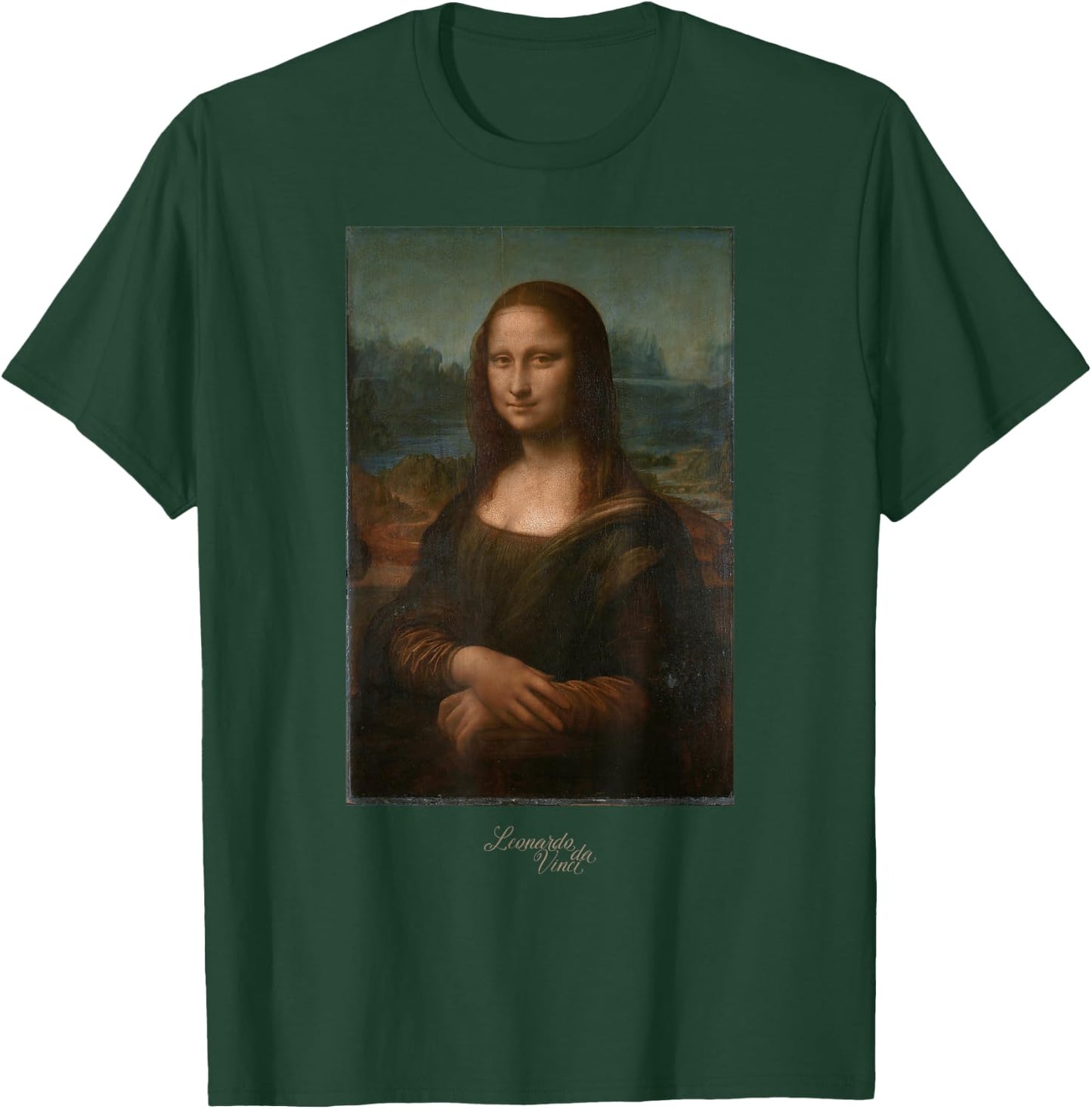 Leonardo da Vinci Mona Lisa Painting Art Teacher Gift Outfit T-Shirt - T-Shirt | Forest