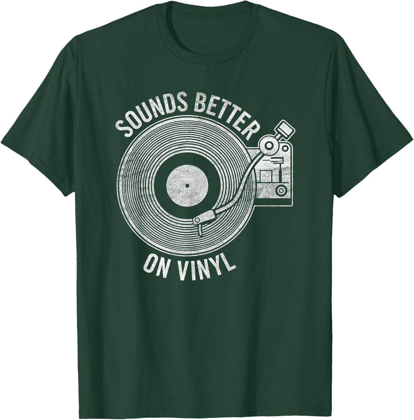 Sounds Better on Vinyl - Record album lover gift T-Shirt - T-Shirt | Forest