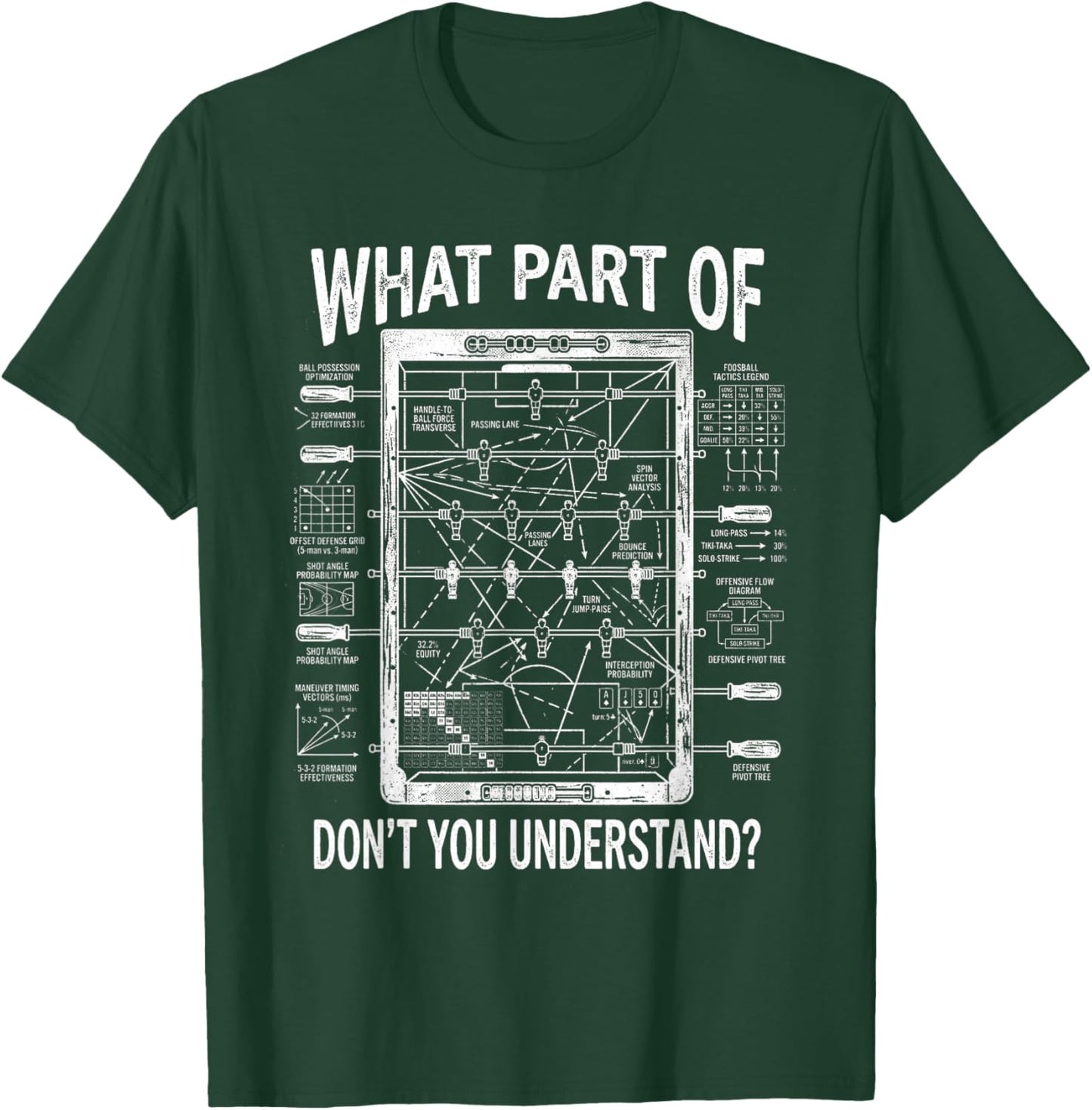Foosball Tactics What Part Don't You Understand Funny T-Shirt - T-Shirt | Forest