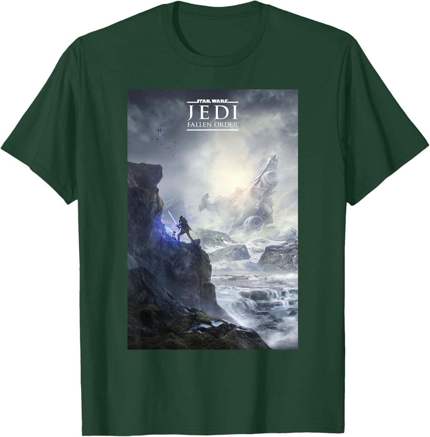 Star Wars Jedi Fallen Order Logo Teaser Poster T-Shirt - T-Shirt | Forest