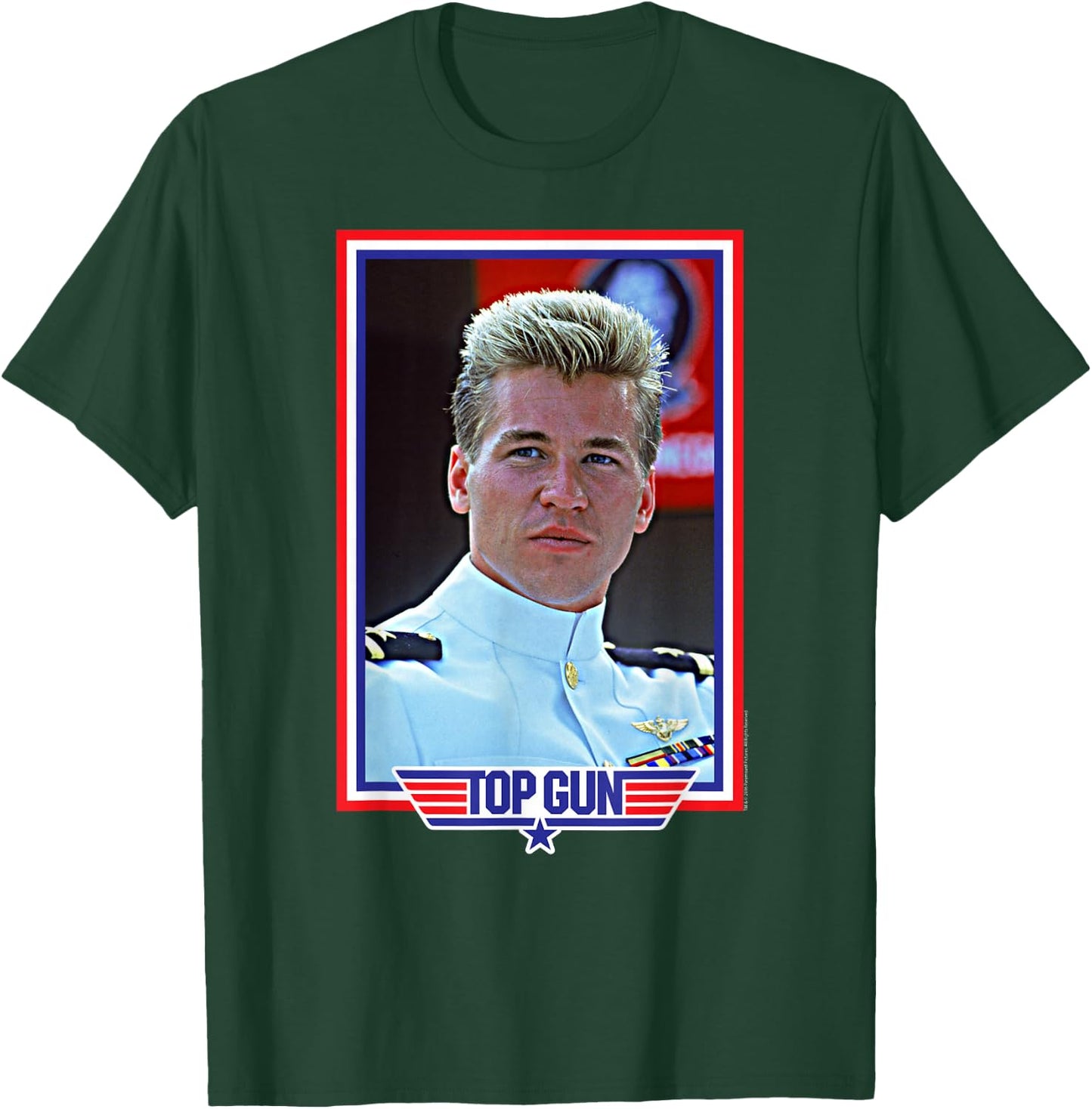 Top Gun Iceman American Colors Frame Action Movie T-Shirt - T-Shirt | Forest