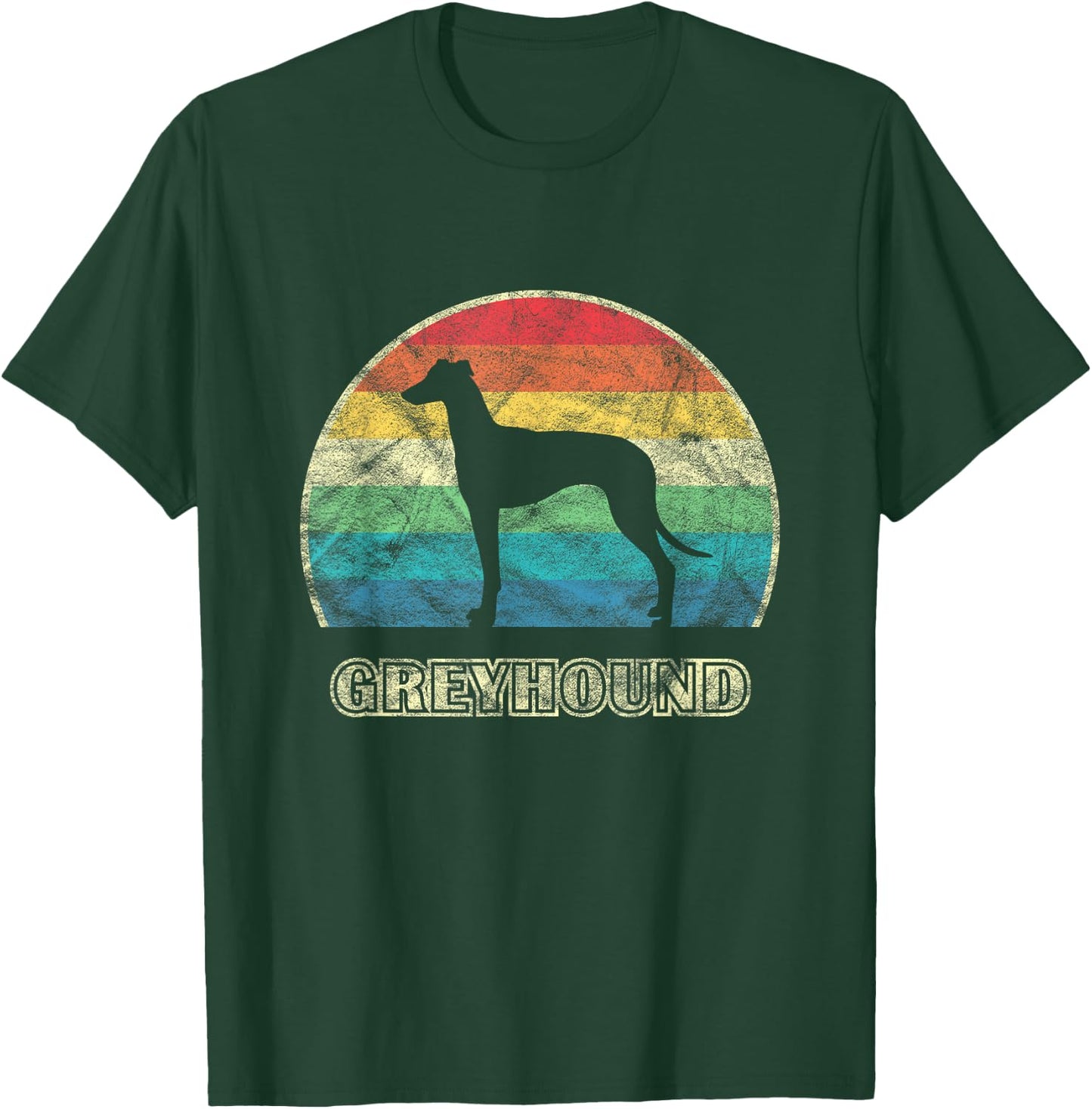 Greyhound Vintage Style Dog T-Shirt - T-Shirt | Forest