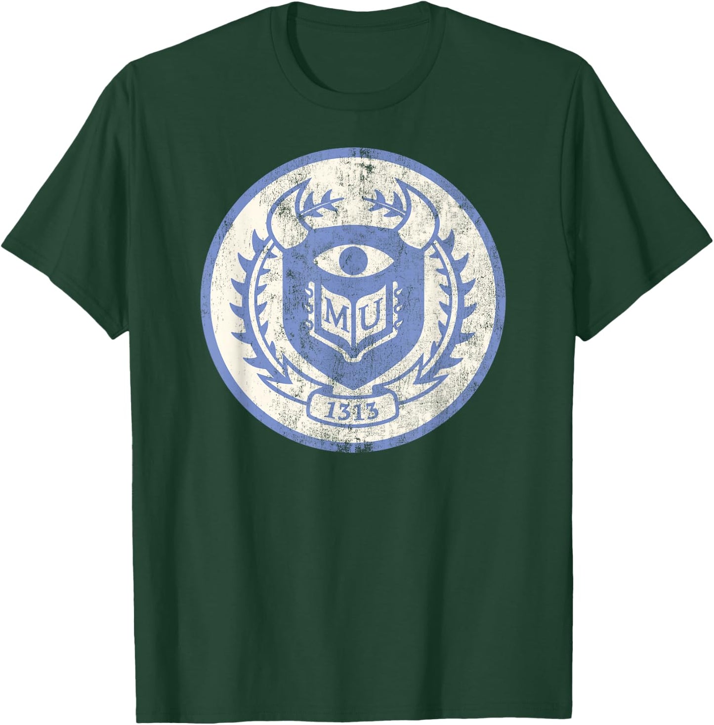 Disney Pixar Monsters University MU Vintage Emblem Logo T-Shirt - T-Shirt | Forest